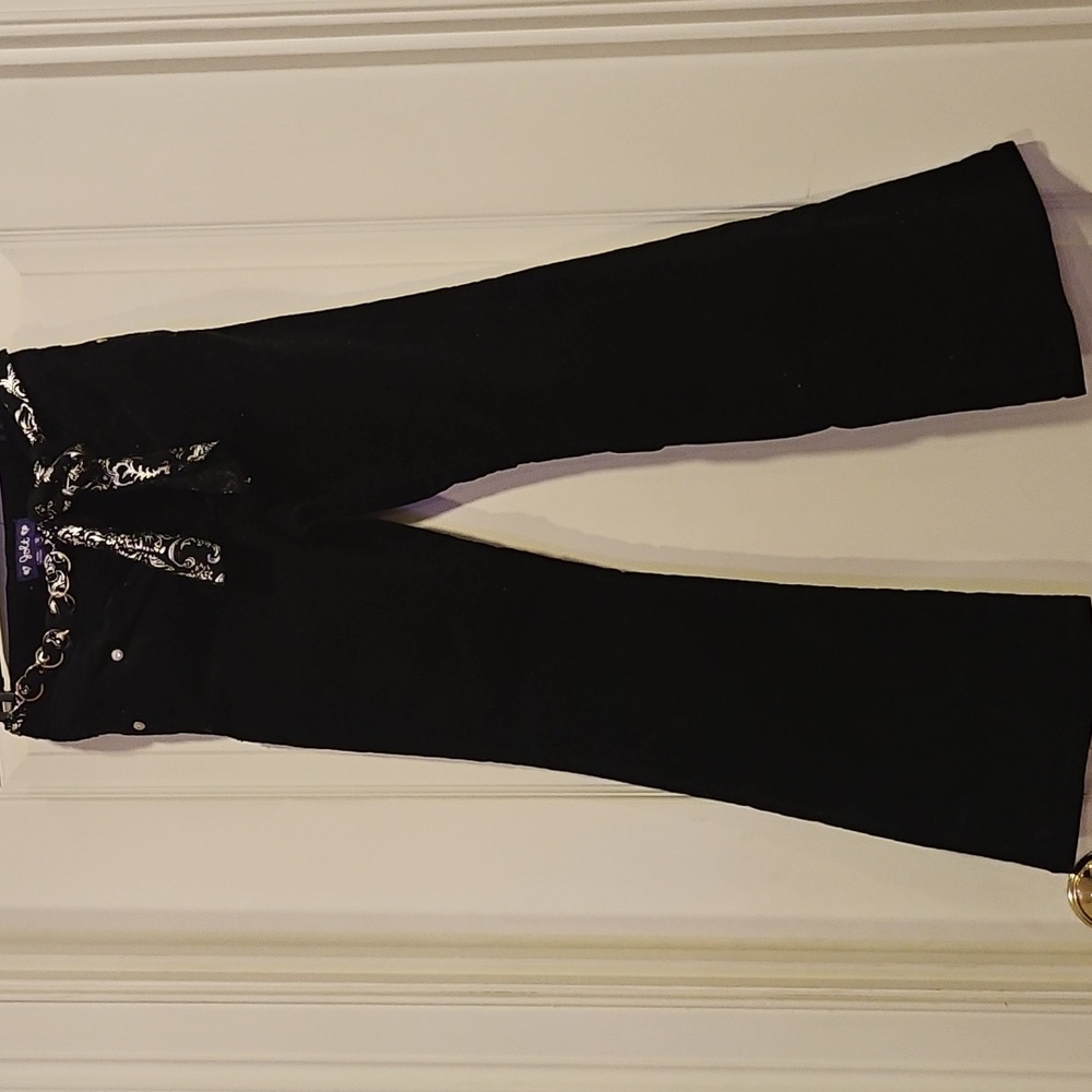 Jolt Black Pants W Fancy Belt